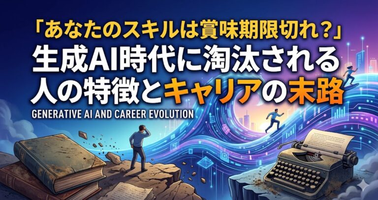 「あなたのスキルは賞味期限切れ？」生成AI時代に淘汰される人の特徴とキャリアの末路