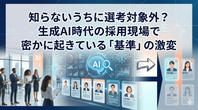 知らないうちに選考対象外？生成AI時代の採用現場で密かに起きている「基準」の激変